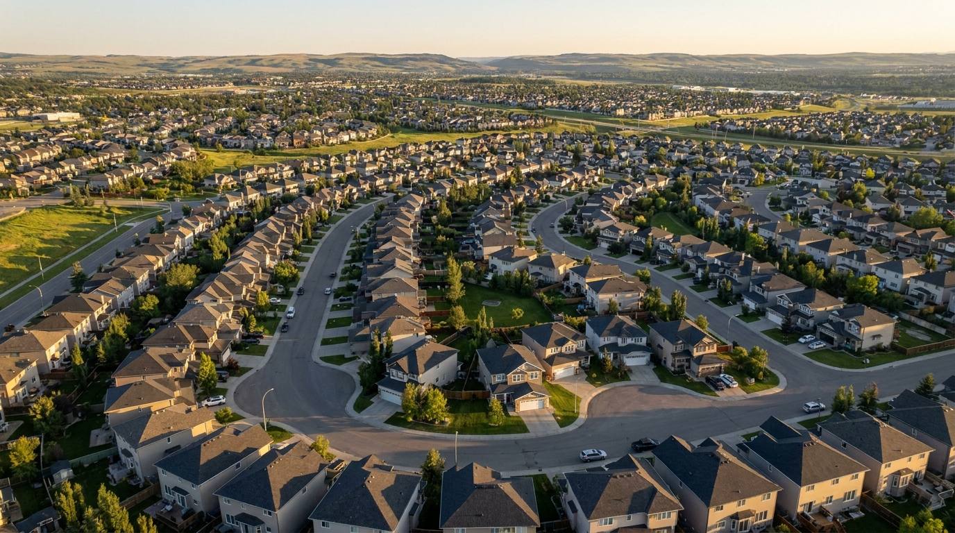 Aerial view of the Calgary service area